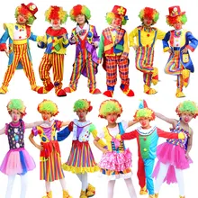 Umorden-disfraces de payaso de circo para niños y niñas, disfraz divertido de payaso, fantasía Infantil, Cosplay, Purim, Halloween