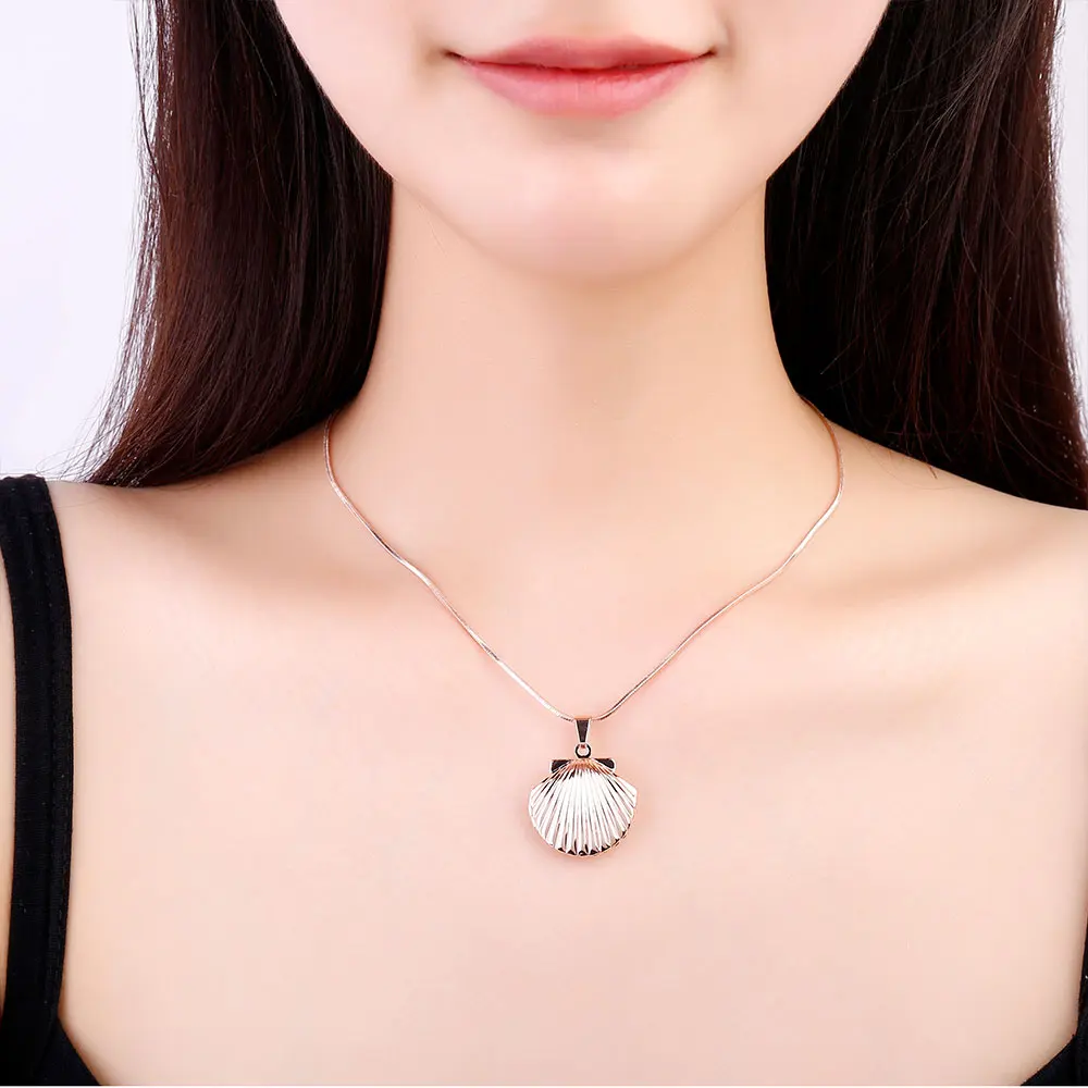 Женское ожерелье с ракушками цвет морской волны 2020|locket necklace|birthday giftpendant jewelry |