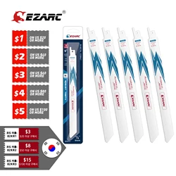 EZARC – lame de scie alternative pour scie électrique, bi métal, ruban de Cobalt, 150mm, 225mm, 6 ''/9'', 14TPI, 5 pièces, R622PM, R922P 
