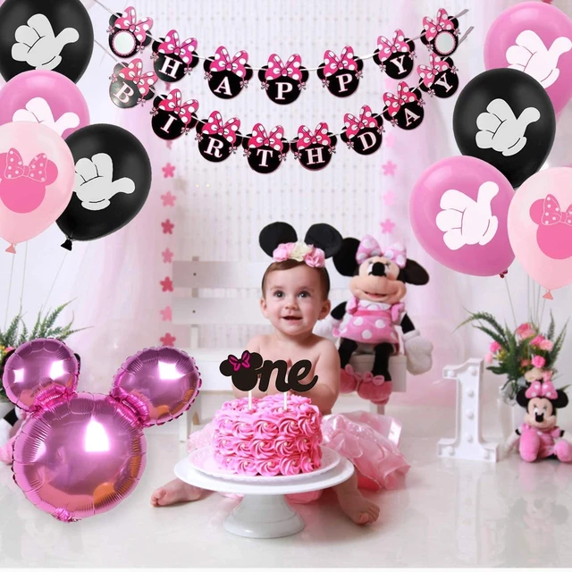8pc Blowout -Décoration de fête d'anniversaire Disney Minnie mouse