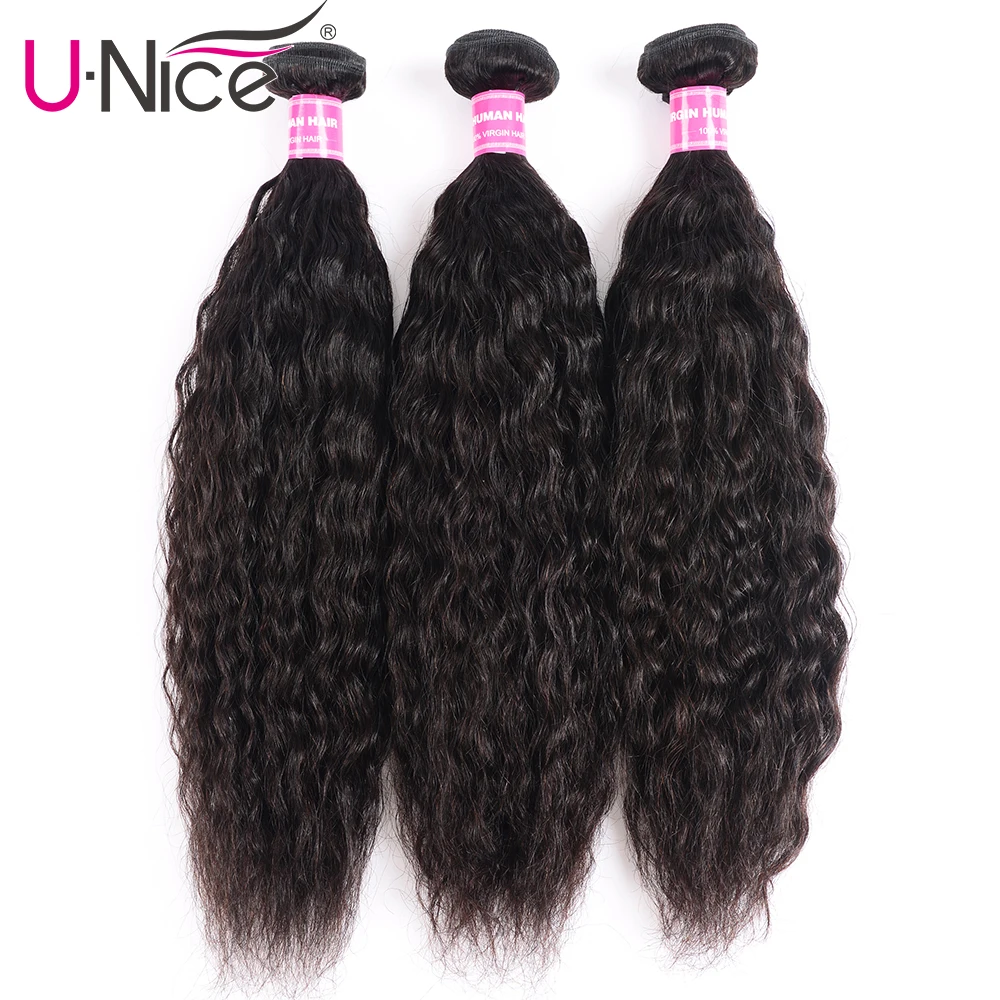 Волосы UNICE бразильские суперволнистые волосы плетение пучков натуральный цвет человеческие волосы ткачество 3/4 шт 8-26 дюймов remy наращивание волос
