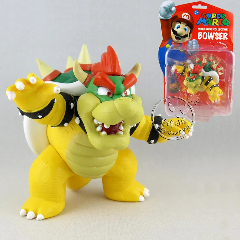 Оригинальный 10 см Супер Марио 4-дюймовый кукла редкая коллекция Bowser фигурку