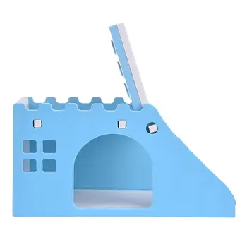 

New Exquisite Hamster House Viewing Deck House for Pets hamsters guinea-pig hamster nest with ladder blue