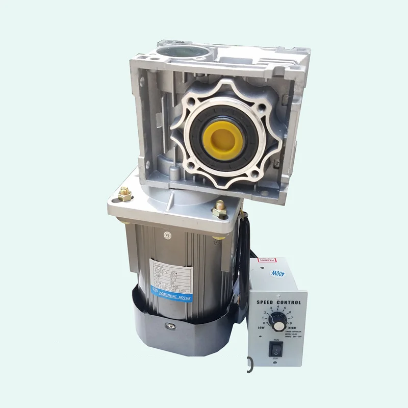 400WAC220V AC Gear Reduction Induction Asynchronous Motor + RV50 Worm Gear Reducer + Speed Controller