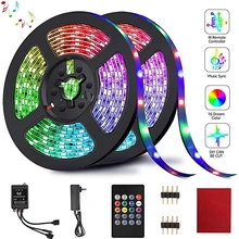 Binval RGB светодиодный 10 м Светодиодные полосы света музыкальной синхронизации Цвет Изменение 20/24/44-клавишным ИК-пульт дистанционного управления для дома вечерние для дома и улицы