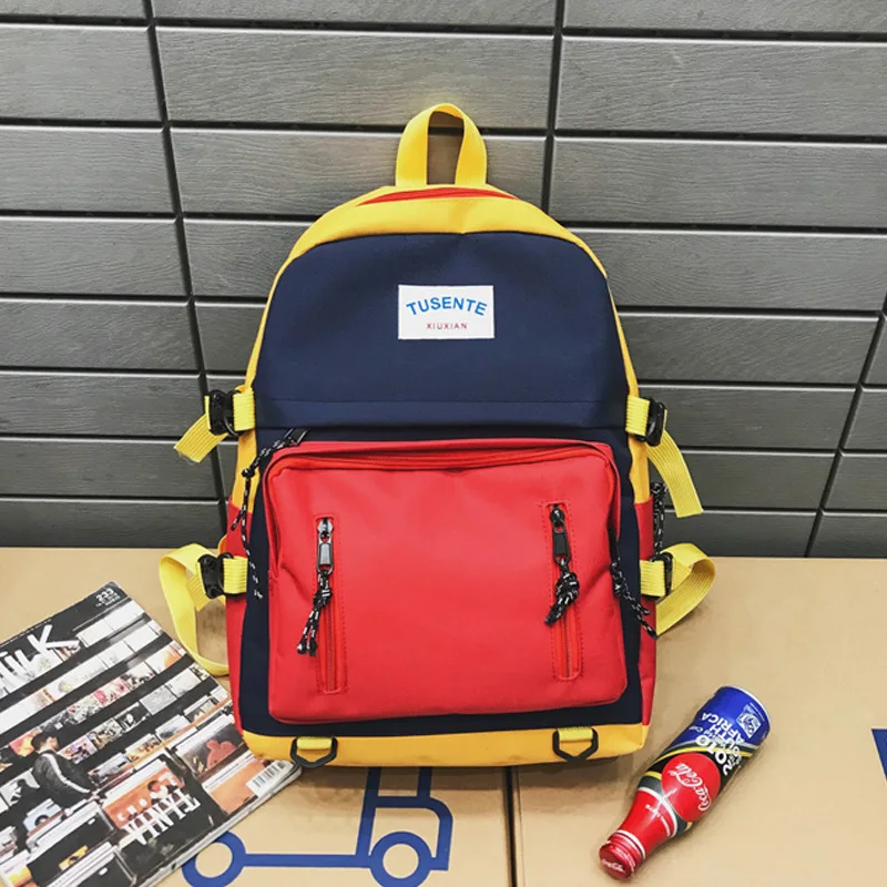 

2019 new JIULIN Korean high school college student bag wild large-capacity backpack