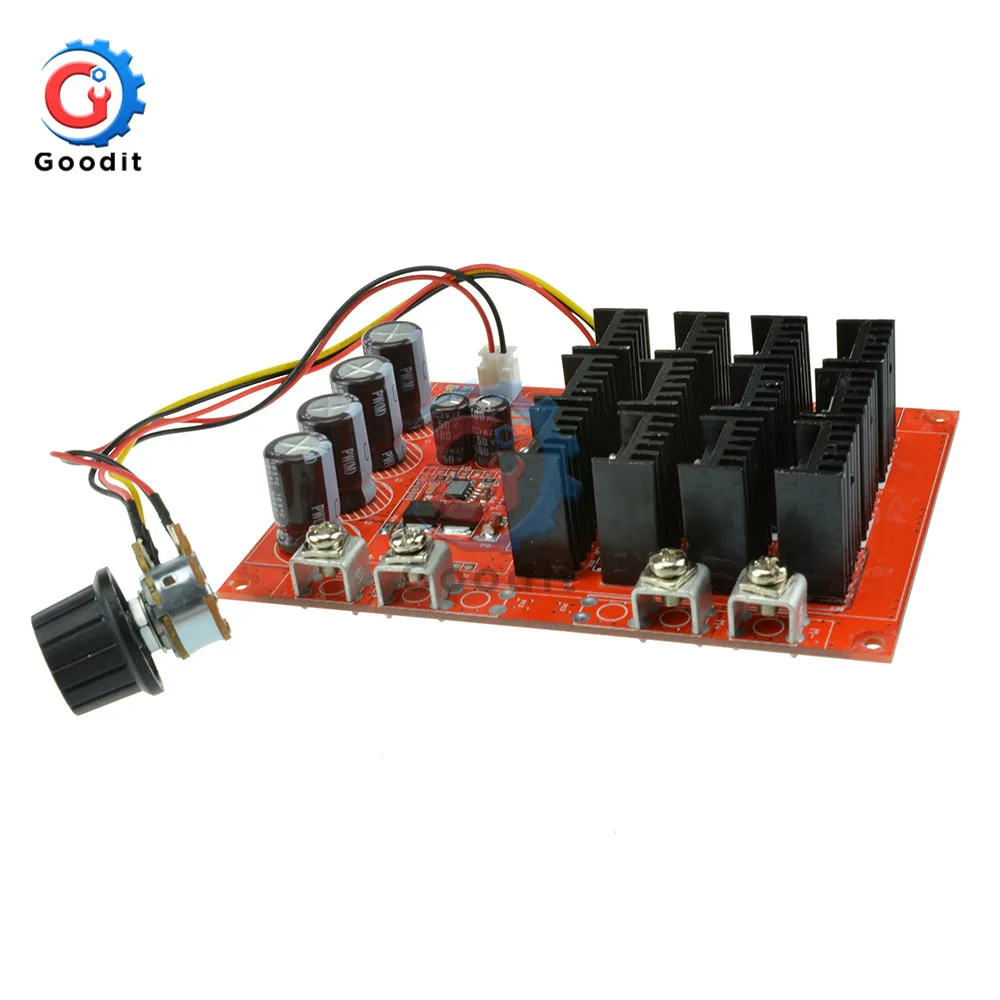 DC Motor Speed Controller Adjustable 10-50V 60A PWM 12V 24V 48V 3000W With Extension Control Switch dc motor speed controller,motor speed controller,electric motor speed controller