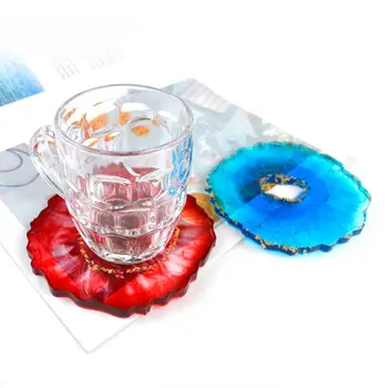 

Crystal Epoxy Resin Mold Coaster Casting Silicone Mould DIY Crafts Making Tool 667E