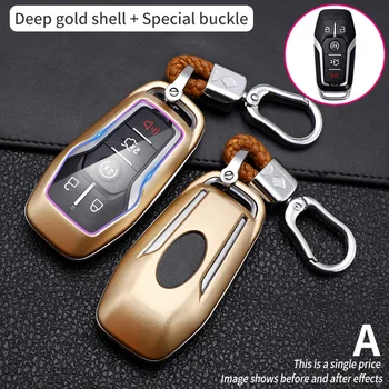 Carbon Fiber Car Smart Key Cover Case Fob For Lincoln MKZ MKC MKX For Ford Fusion Mondeo Mustang F150 Protect Shell Accessories - Carbon Fiber Car Smart Key Cover Case Fob For Lincoln MKZ MKC MKX For Ford