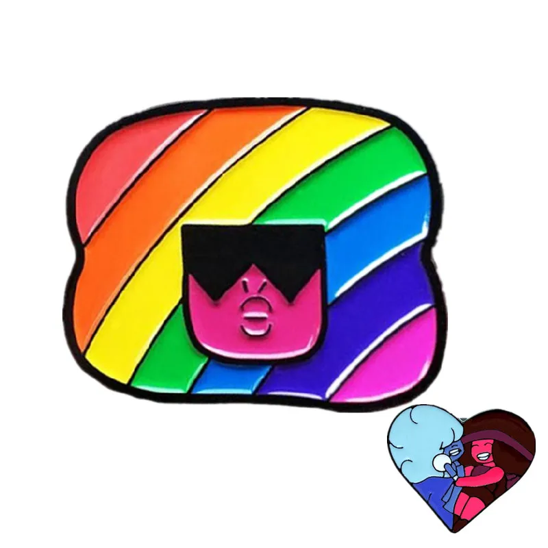 1 шт. LGBT Pride Rainbow Heart Pinback Button значок для геев, символом лесбиянок, булавка Love Is Equal, сделай сам, одежда, альпака, Швейные аксессуары