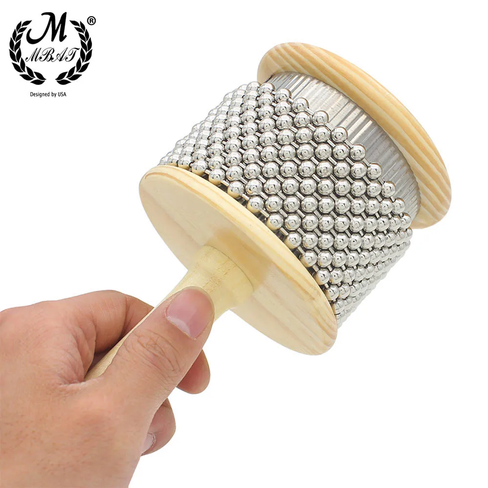 M MBAT High Quality Wooden Cabasa Percussion Band Student Children Kid Instrument Pop Hand Shaker Percussion Musical Toys