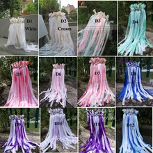 Hot selling Style D cream lace wedding ribbon stick wands for wedding decoration  50/20/10 pcs/lot