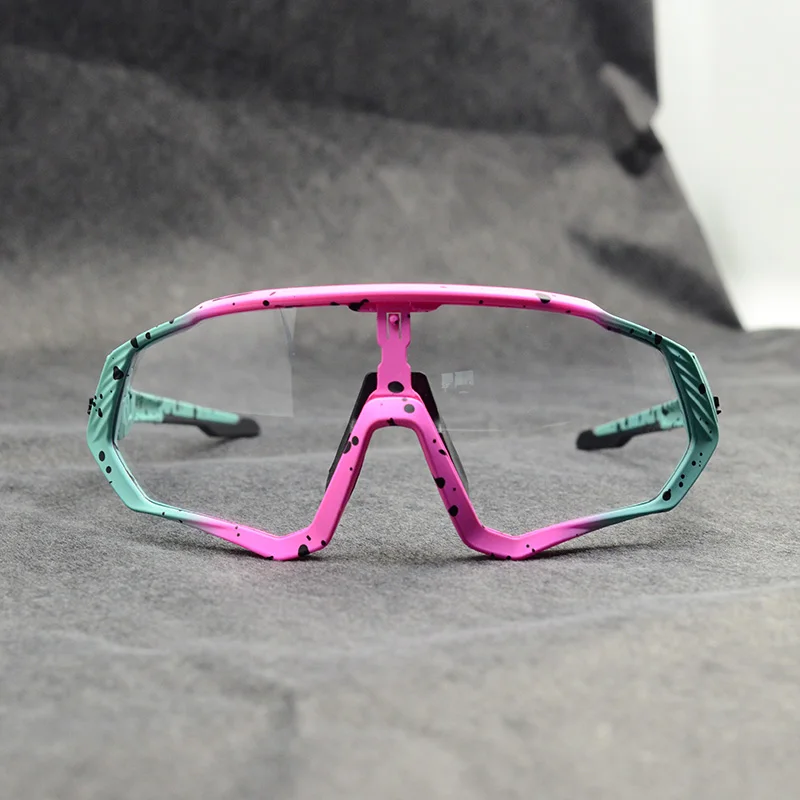 Фотохромные поляризационные 6 линз спортивные велосипедные очки MTB велосипедные солнцезащитные очки для мужчин и женщин очки для бега