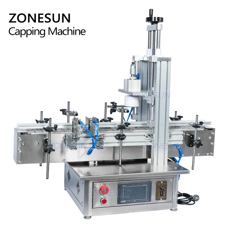 ZONESUN ZS XG1870D полуавтоматическая укупорка большой пластиковый резьбовой патрон для