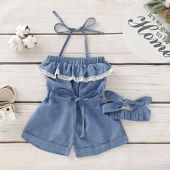 

Melario Girls Clothes 2020 Summer Fashion Drawstring Outfits With Headband Baby Girl Jumpsuits Children Clothing