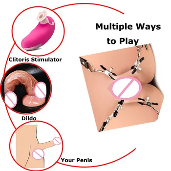 BDSM Thigh Labia Spreader Straps, Pussy Vagina Clamps Speculum,Bondage Gear,Sex Toys For Couples,Clip Onto Clitoris 3