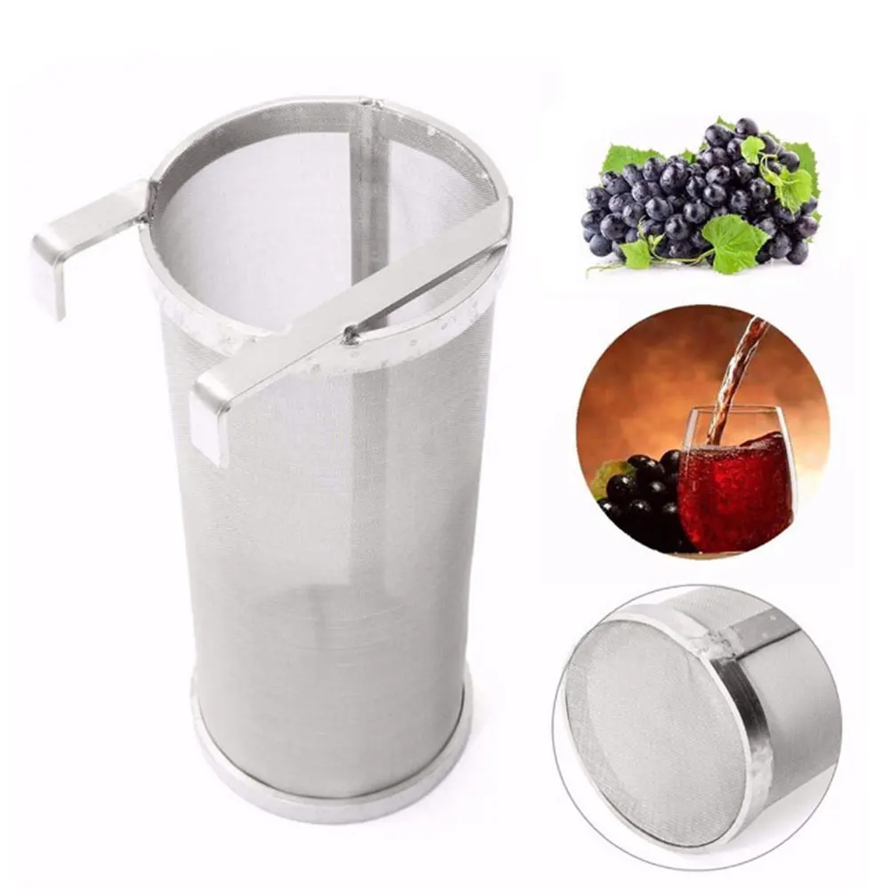 Beer Hop Easy Clean Anti-Corrosion Mesh Drink Brew Filter Homemade Tool 300-400 Micron Fire Resistant Double Hook Accessories