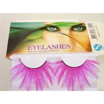 

Stage Halloween Eyelashes Makeup Blue Big Extra Long Feather Eyelashes Face Maquiagem Extra Extension Feather False Eye lashes