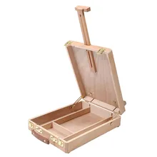 ABHH Горячая мольберт художника ремесло с интегрированной деревянной коробке искусство Рисование Живопись настольная коробка
