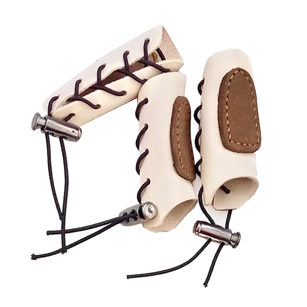 Archery 3 Finger Guard Finger Protector Hunting  Split Fingertips