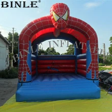 Привлекательный человек-паук мультфильм ПВХ надувной замок надувной батут комбо надувной дом для прыжков для парка развлечений