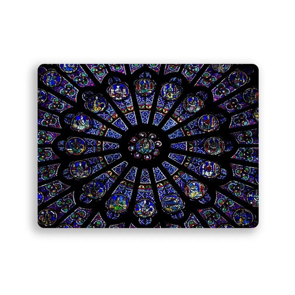 As shown QHJ Notre Dame de Paris Mouse Pad Galaxy Rectangle Non-Slip Rubber Mousepad Gaming Mouse Pad 