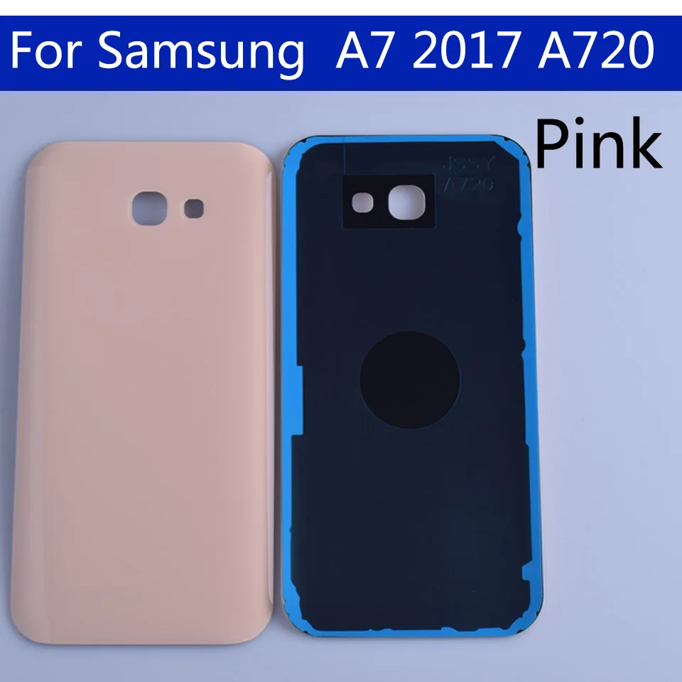 A720 для Samsung Galaxy A7 A720 A720F SM-A720F Корпус Крышка батарейного отсека задняя крышка задняя дверь Шасси Корпус Замена