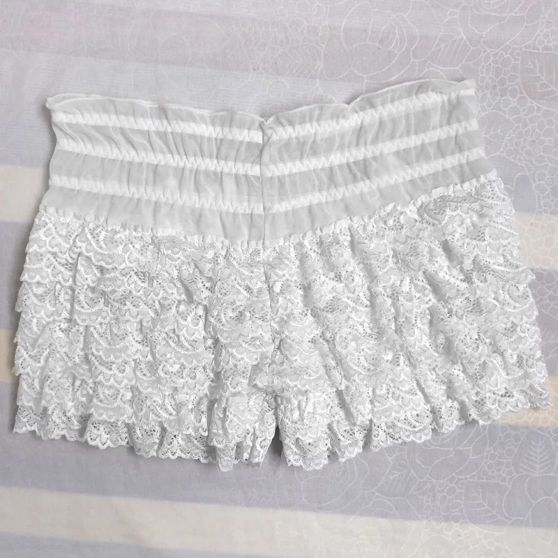 Sexy Mens Ruffle Lace Panties Dance Bloomers Sexy Lingerie Sissy Frilly Knickers Pettipants Fetish Layered Boyshort Underwear 6