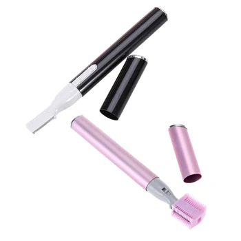 

2pcs Portable Eyebrow Trimmer Body Shaver Hair Remover for Women Ladies without Battery (Pink + Black)