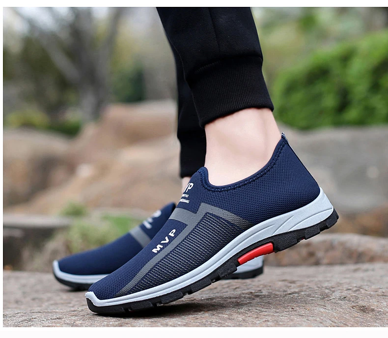 Lightweight Breathable Mesh Sneakers - Casual Slip-On Loafers for Men
