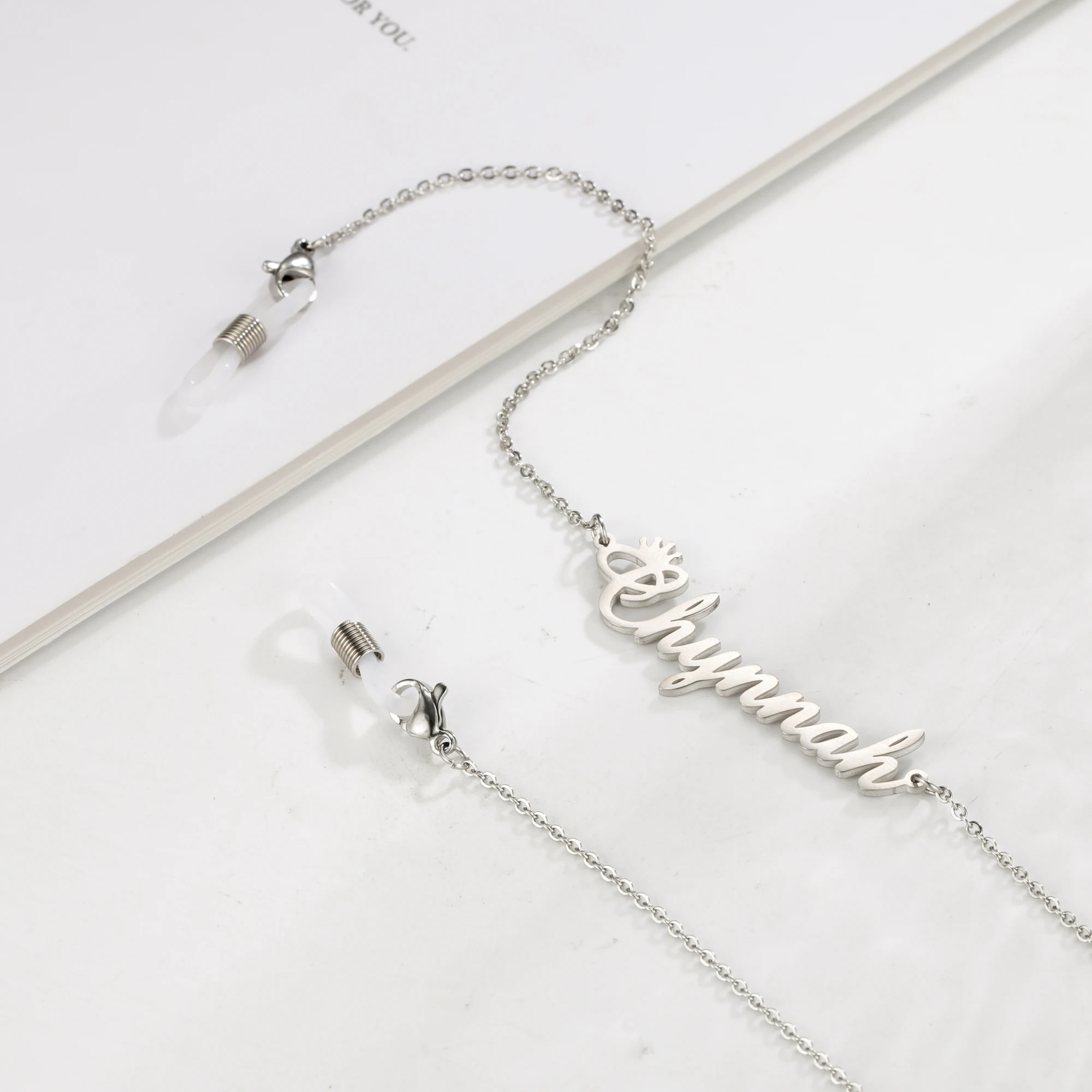 Glasses-Chain Lanyard Name-Mask Personalized Jewelry Customized Stainless-Steel for Women