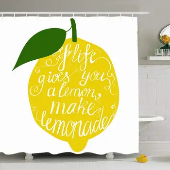 

Shower Curtain Set with Hooks 72x78 Hand Inspiration Type Drawn Life Paper Typography Poster Texture Motivation Quote Vintage