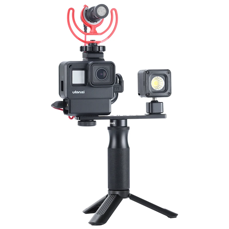 

Ulanzi U-40 Metal Camera Hand Grip for GoPro 7 6 5 DJI OSMO Action for RX0 II VLOG Handheld Handle Stabilizer with 1/4" Screw