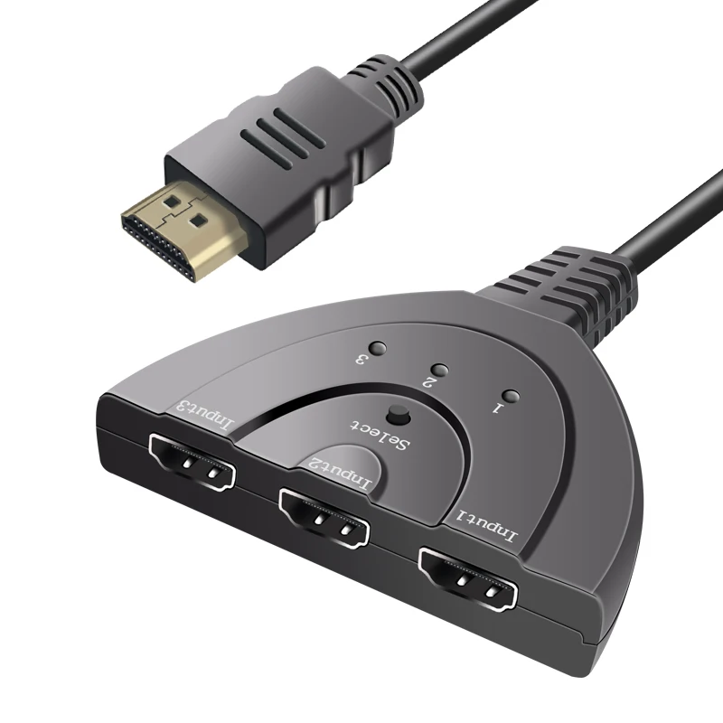 Мини Переходник HDMI разветвитель с 3 портами кабель 1 4b 4K * 2K 1080P Переключатель в