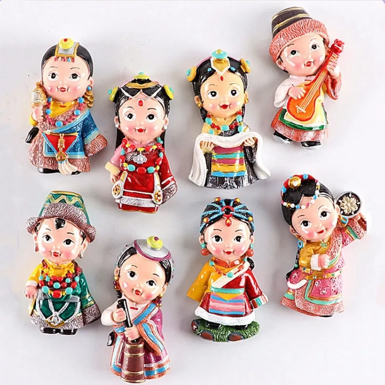 

КИТАЙСКИЕ ТИБЕТСКИЕ костюмы, музыкальный инструмент, 3D магниты на холодильник, туристические сувениры, магнитные наклейки на холодильник, подарок