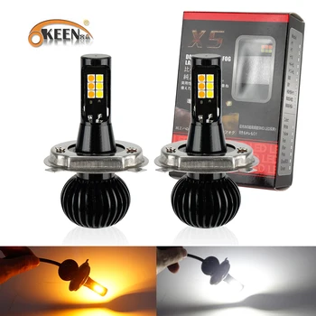 

OKEEN H4 Car Headlight Bulb LED H7 H1 H3 H11 H8 H27 880 Auto Fog Lamp White Yellow Refit 3000K 6000K HB4 HB3 9005 9006