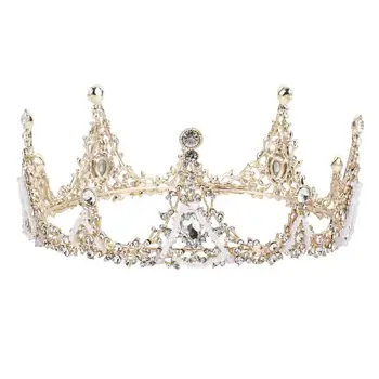 

1Pc Crown Bridal Wedding Rhinestones Bride Women Beautiful Sparkly Hair Decoration Headdress Headpiece Headwear
