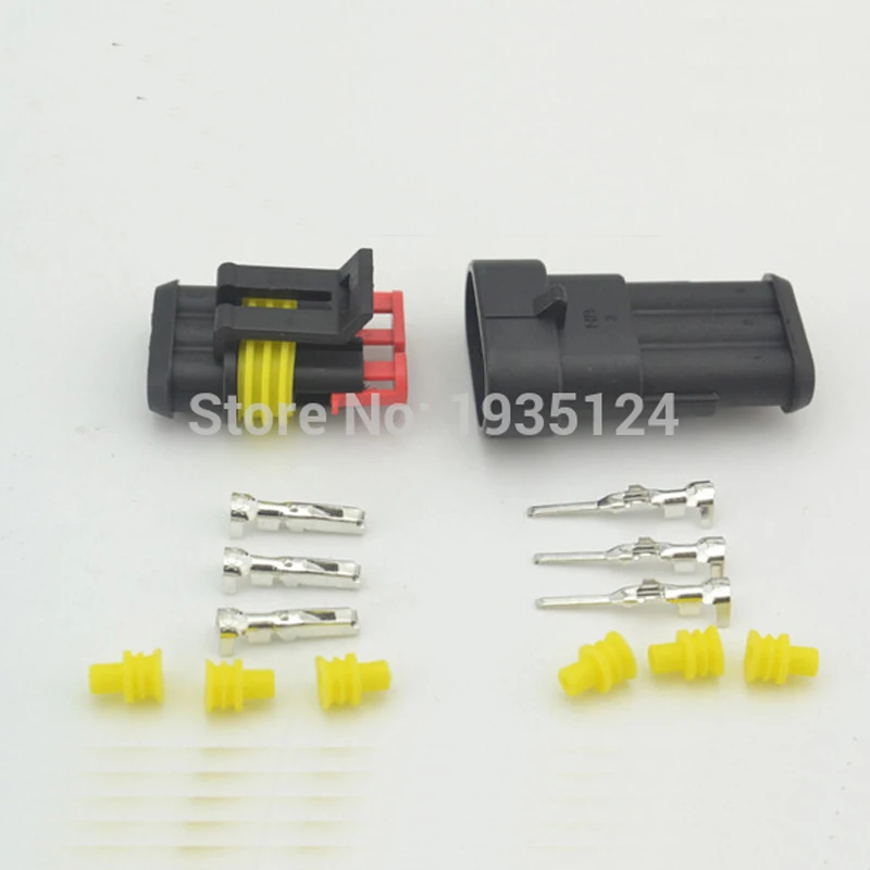 free shipping good quality 100sets 3pin auto AMP connector 282087-1 282105-1 | Обустройство дома