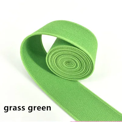 grass green 3 см высокая прочность цвет Двусторонняя утолщенная плотная эластичная лента импортная обувь пояс на талии Резиновая лента широкий плотный супер эластичный - Цвет: grass green