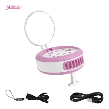 

New 1pc Mini Grafting Eyelash Fan USB Manicure Blow Dryer with T-Bracket Mirror Mini Handheld Fan Makeup Accessories Tools