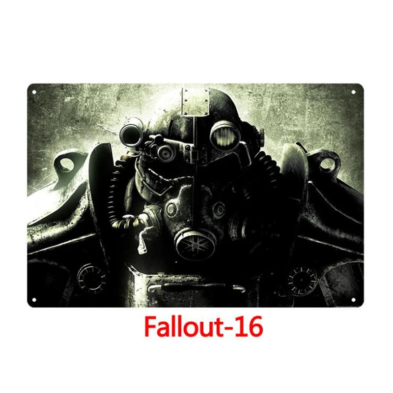 Ретро металлический оловянный плакат с подписью fallout 3 4 Игра металлический знак паб домашняя доска металлический винтажный домашний Декор настенный Декор Бар Украшение - Цвет: Style16