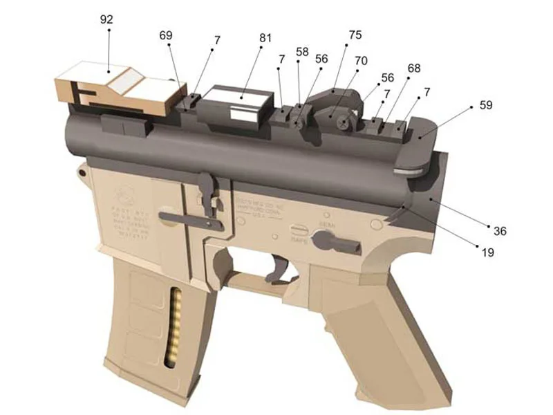 1:1 MK18 штурмовая модель винтовки DIY 3D бумажная карточка модель строительные наборы строительные игрушки развивающие игрушки Военная Модель