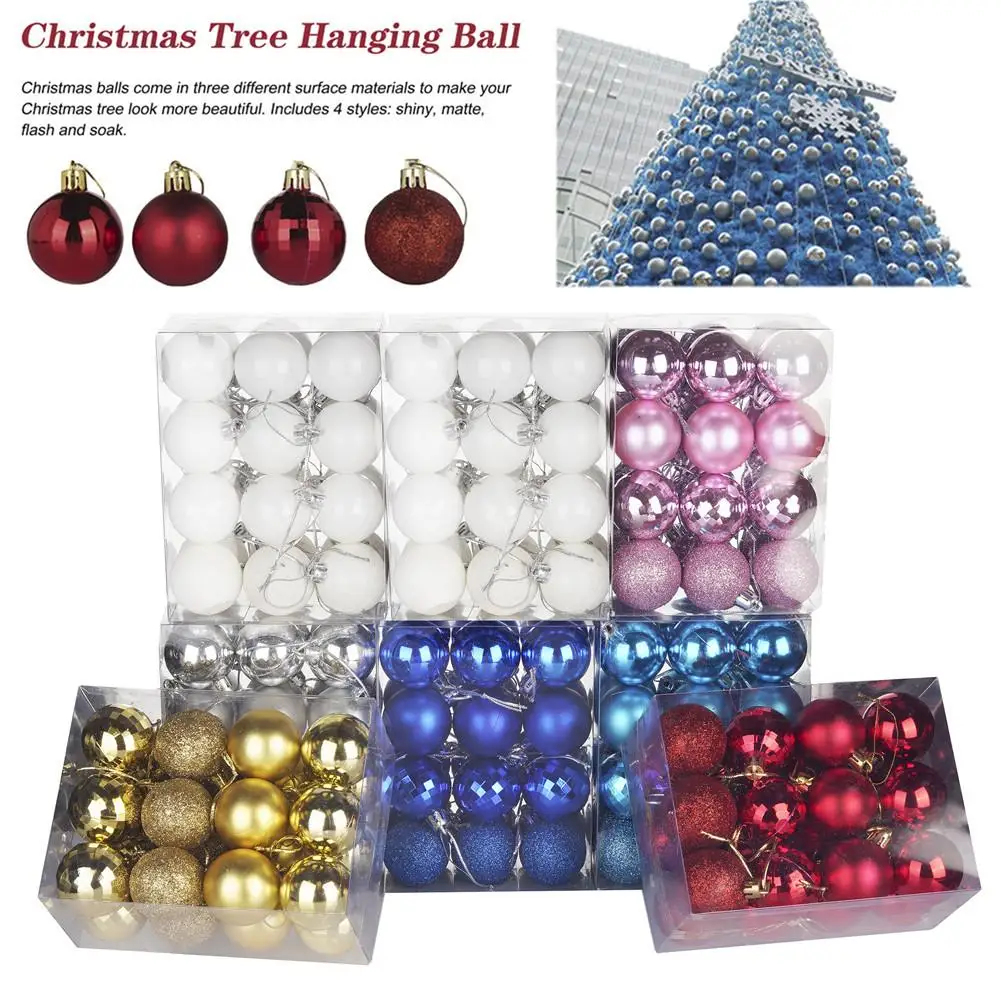 Christmas Tree Hanging Ball Beautiful Painted Ball Party Supplies for Family Gathering Christmas Party Decoration