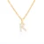Exquisite Zircon Letters Initial Necklace For Women Men Water Wave Chain A-Z Alphabet Pendant Necklace Couple Jewelry Gifts 17