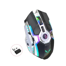 Rechargeable 2.4G Wireless RGB Gaming Mice with USB Receiver and RGB Colors Backlit  for Laptop,Computer PC and MacBook