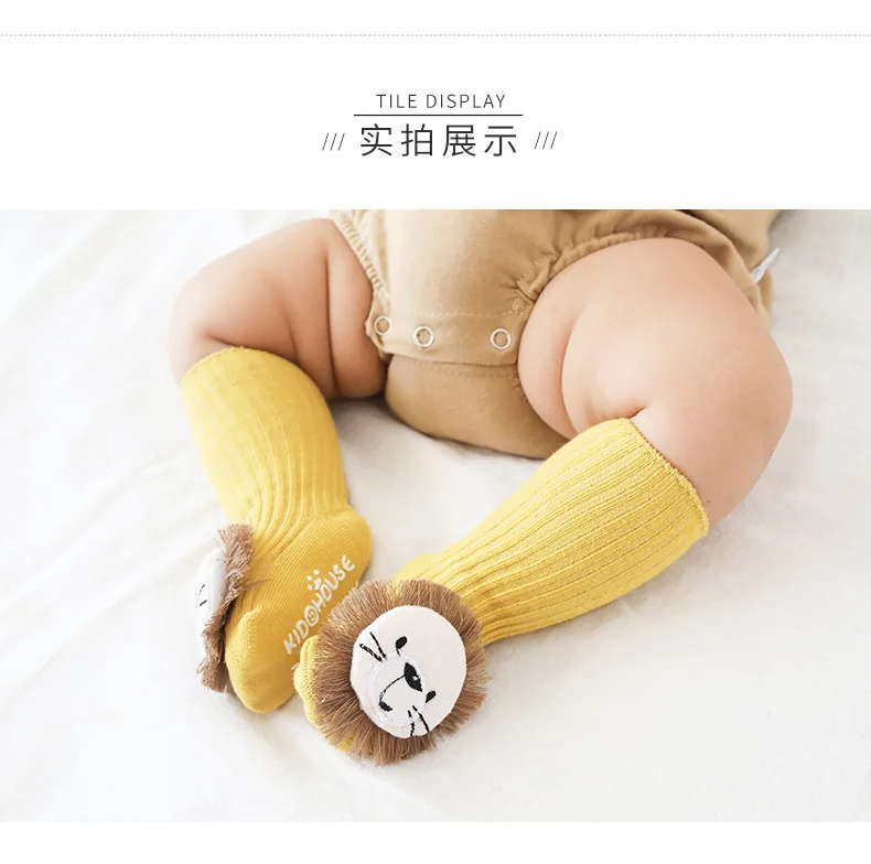 Нескользящие носки для малышей; сезон осень-зима; носки из кораллового флиса; теплые носки-тапочки для маленьких мальчиков и девочек; Одежда для младенцев; аксессуары; утепленные