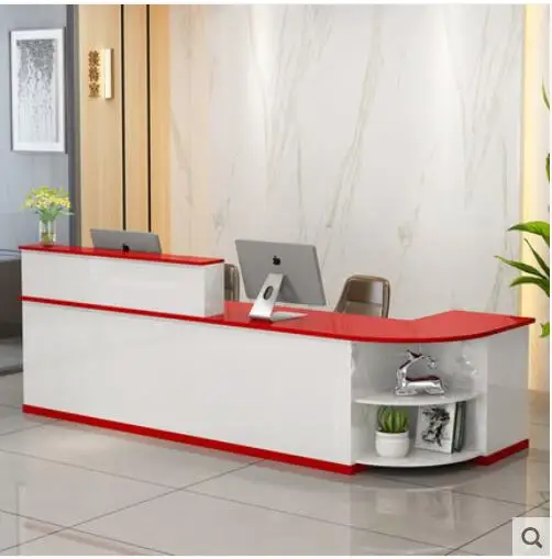 Reception desk Counter counter cashier semicircle corner commercial education and training institutions counter