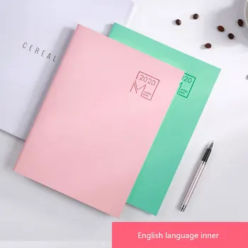 

Agenda 2020 Simple Style Notebook B5 185 * 255 mm,24 sheets, leather soft cover, quality paper 100 GSM,horizontal, Stationary