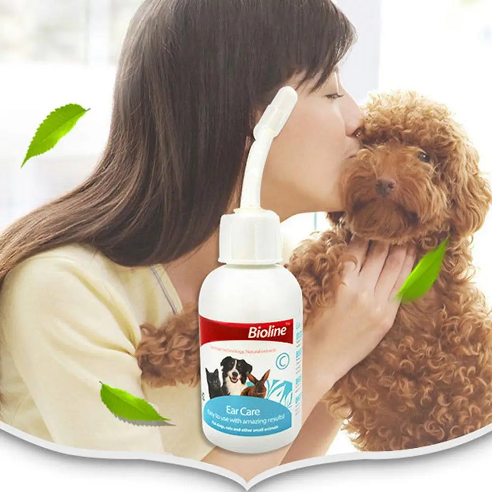 50ml Pet Cat Dog Ear Cleaning Liquid Auricular Mites Killer Drops Ear
