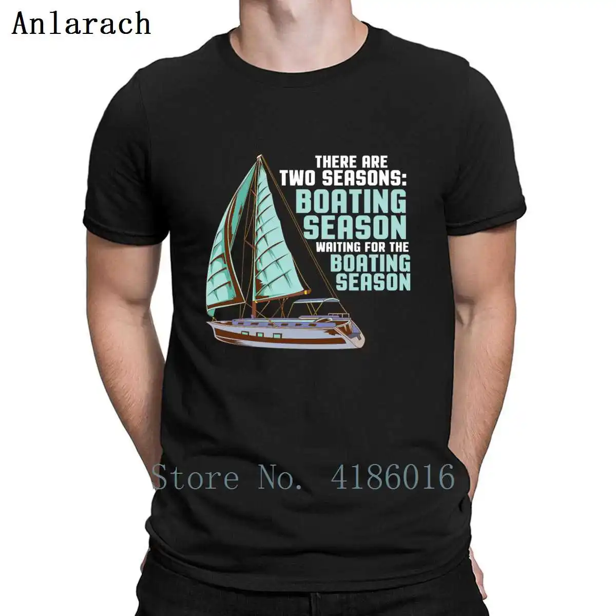 

Boating Season Canvas Yacht Wait Season Fun Gift T Shirt Pictures Round Neck Famous Knitted Summer Cotton Funny Casual Shirt